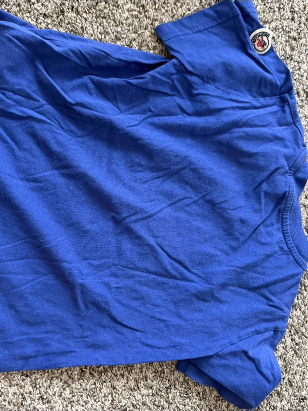 Moncler Royal Blue Logo Tee